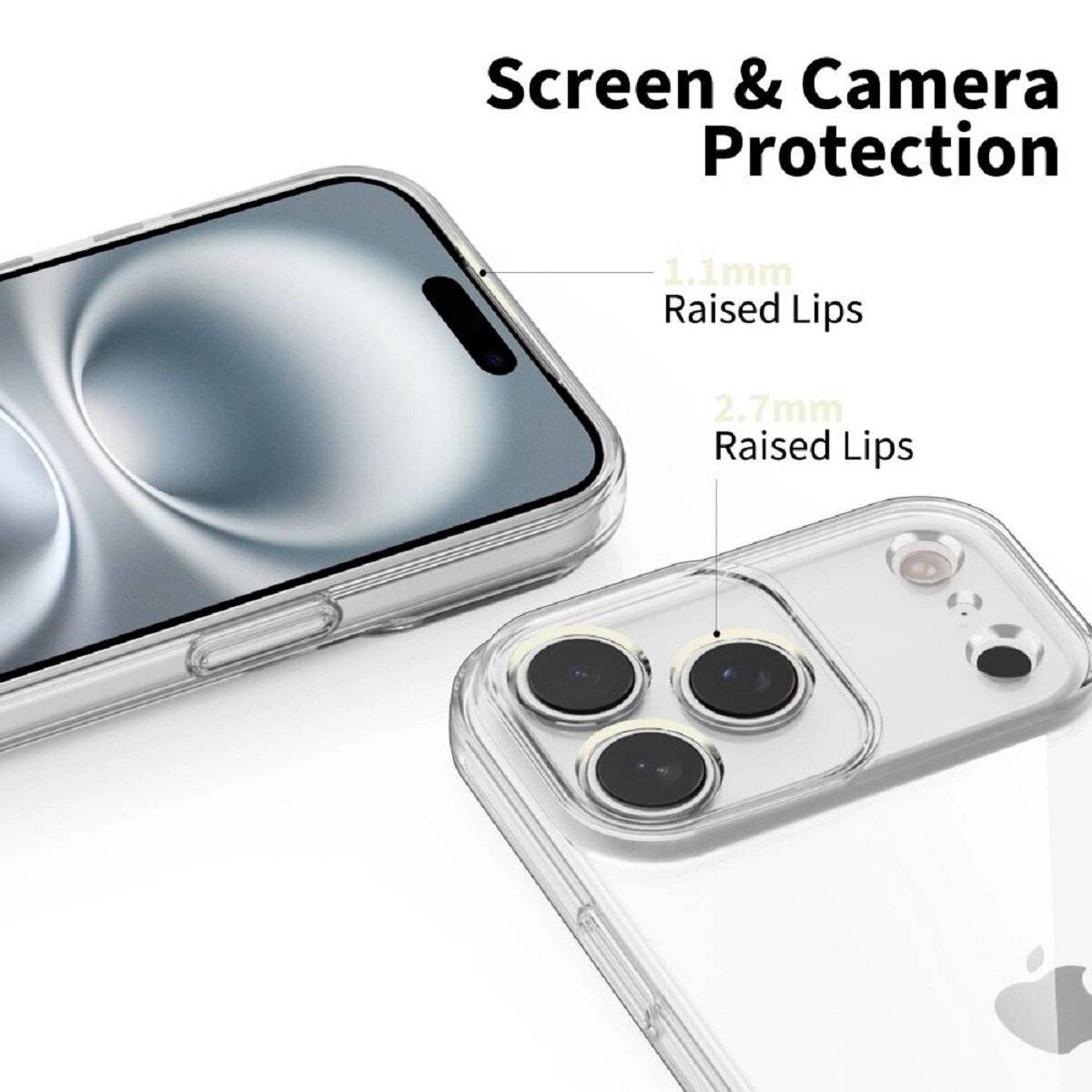 Tech-Protect FlexAir Handy Schutzhülle Handyhülle Bumper kompatibel mit iPhone 17 Pro Transparent