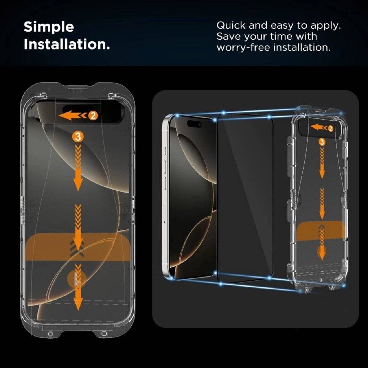 Tech-Protect Quick Set+ Schutzglas – 2er Set mit Installationsrahmen kompatibel mit iPhone 17