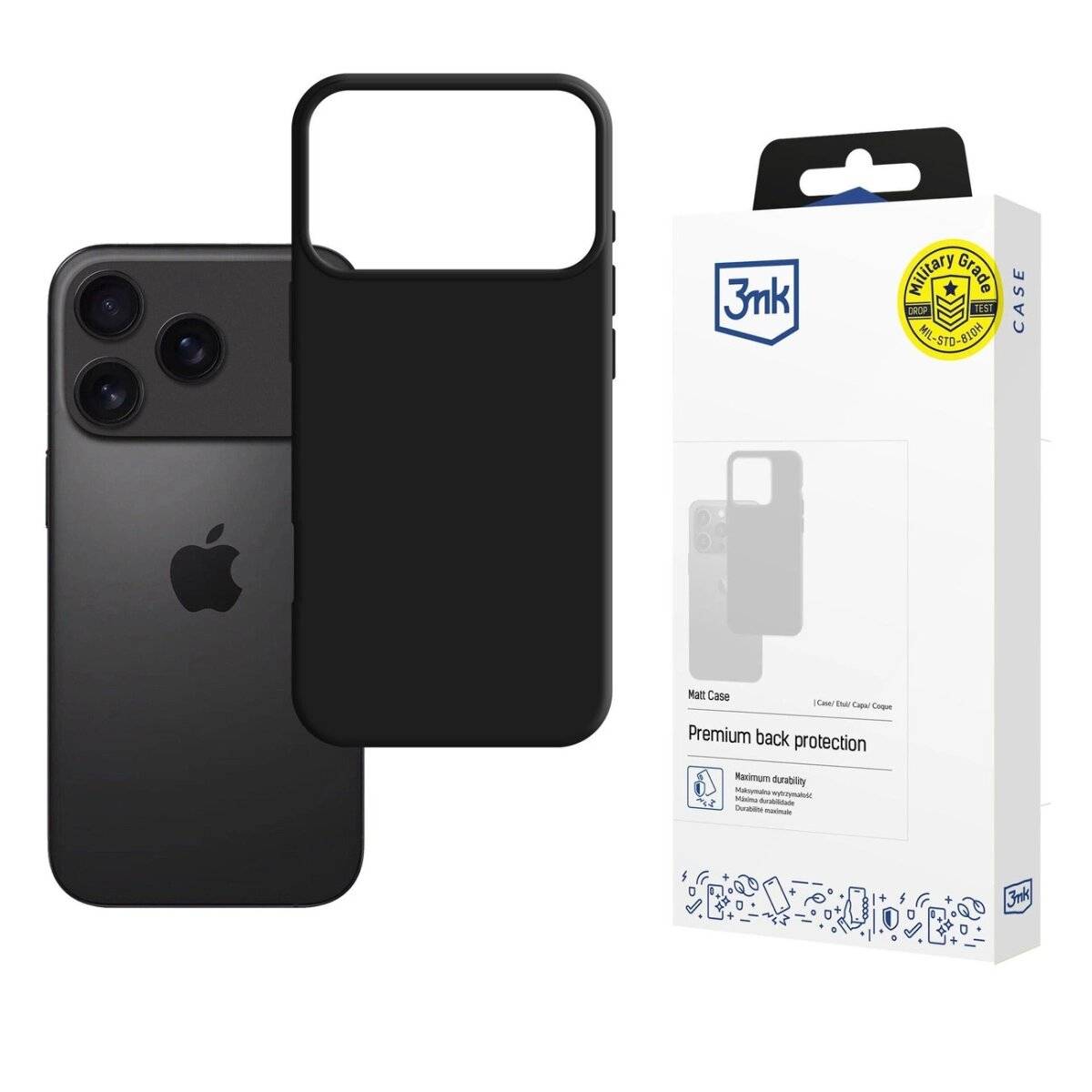 3mk Matt Case – matte Schutzhülle Handyhülle Bumper kompatibel mit iPhone 17 Pro