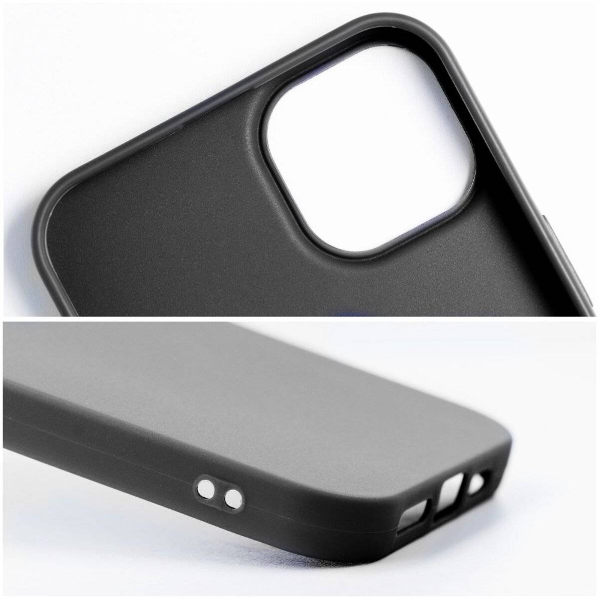 Matt Case – flexible TPU-Schutzhülle Handyhülle Bumper kompatibel mit iPhone 17 Schwarz