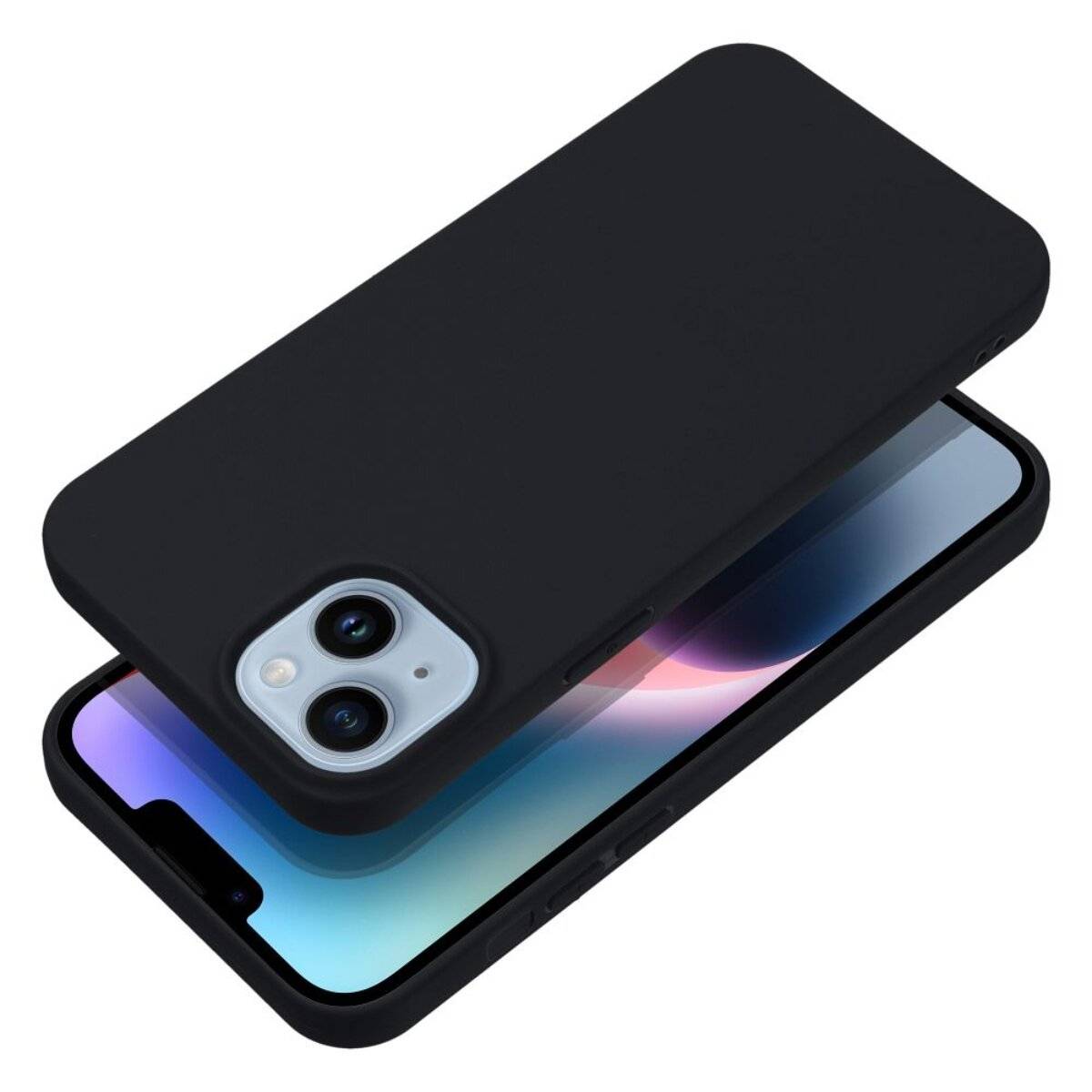 Matt Case – flexible TPU-Schutzhülle Handyhülle Bumper kompatibel mit iPhone 17 Schwarz