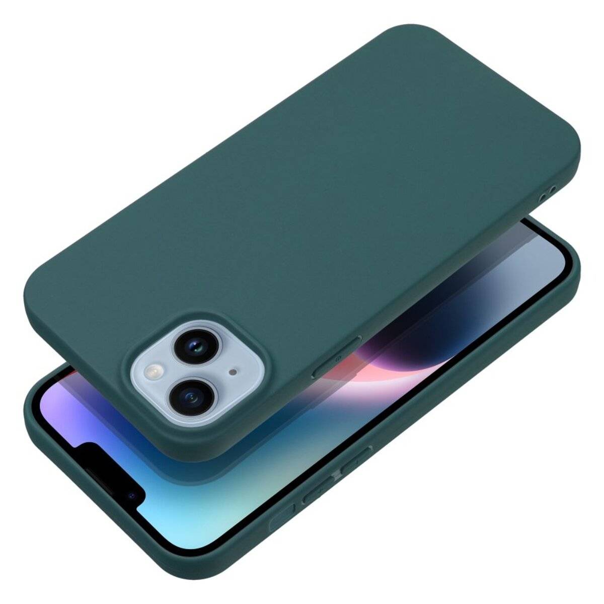 Matt Case – flexible TPU-Schutzhülle Handyhülle Bumper kompatibel mit iPhone 17 Dunkelgrün