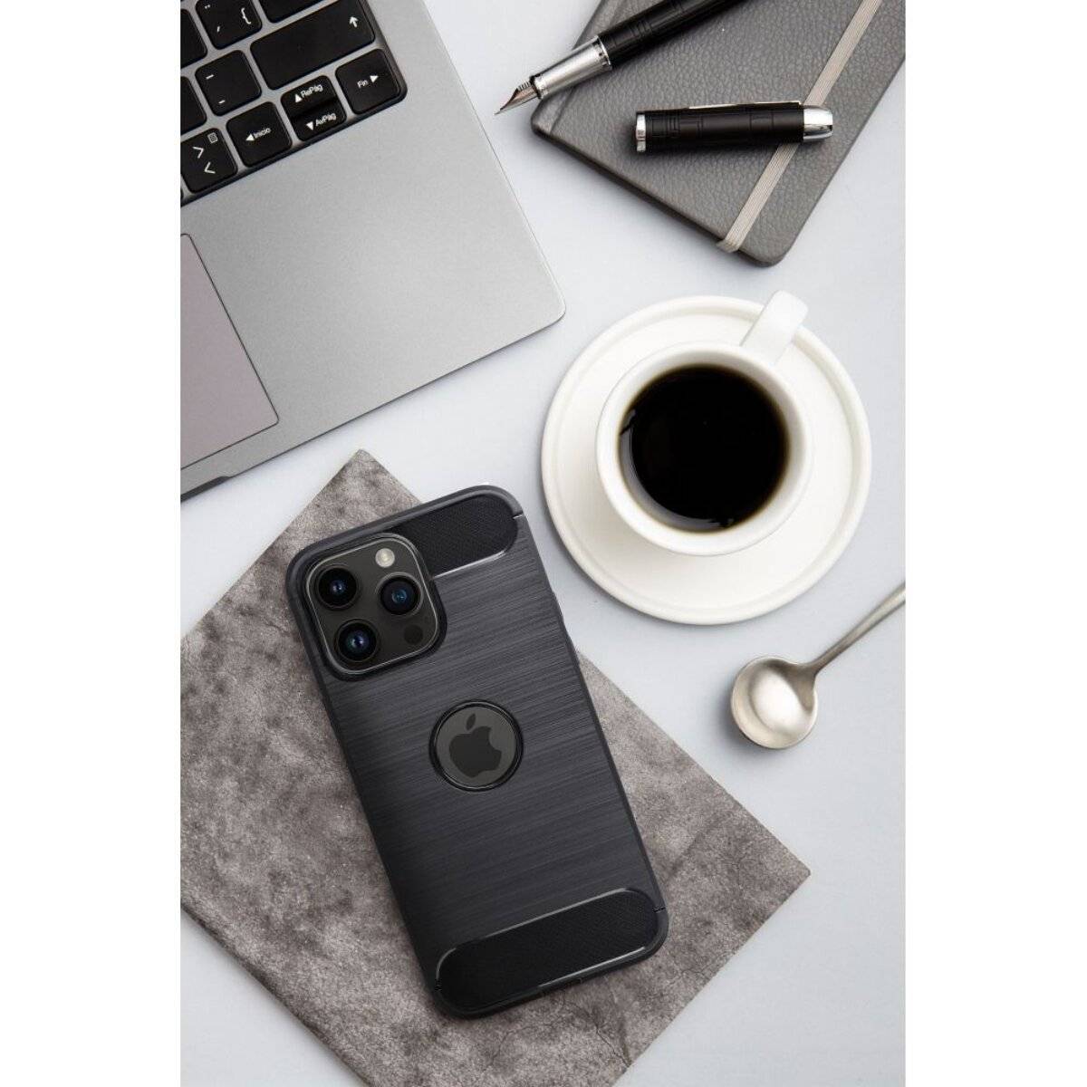 Carbon Case Smartphone-Hülle Handyhülle Bumper kompatibel mit iPhone 17