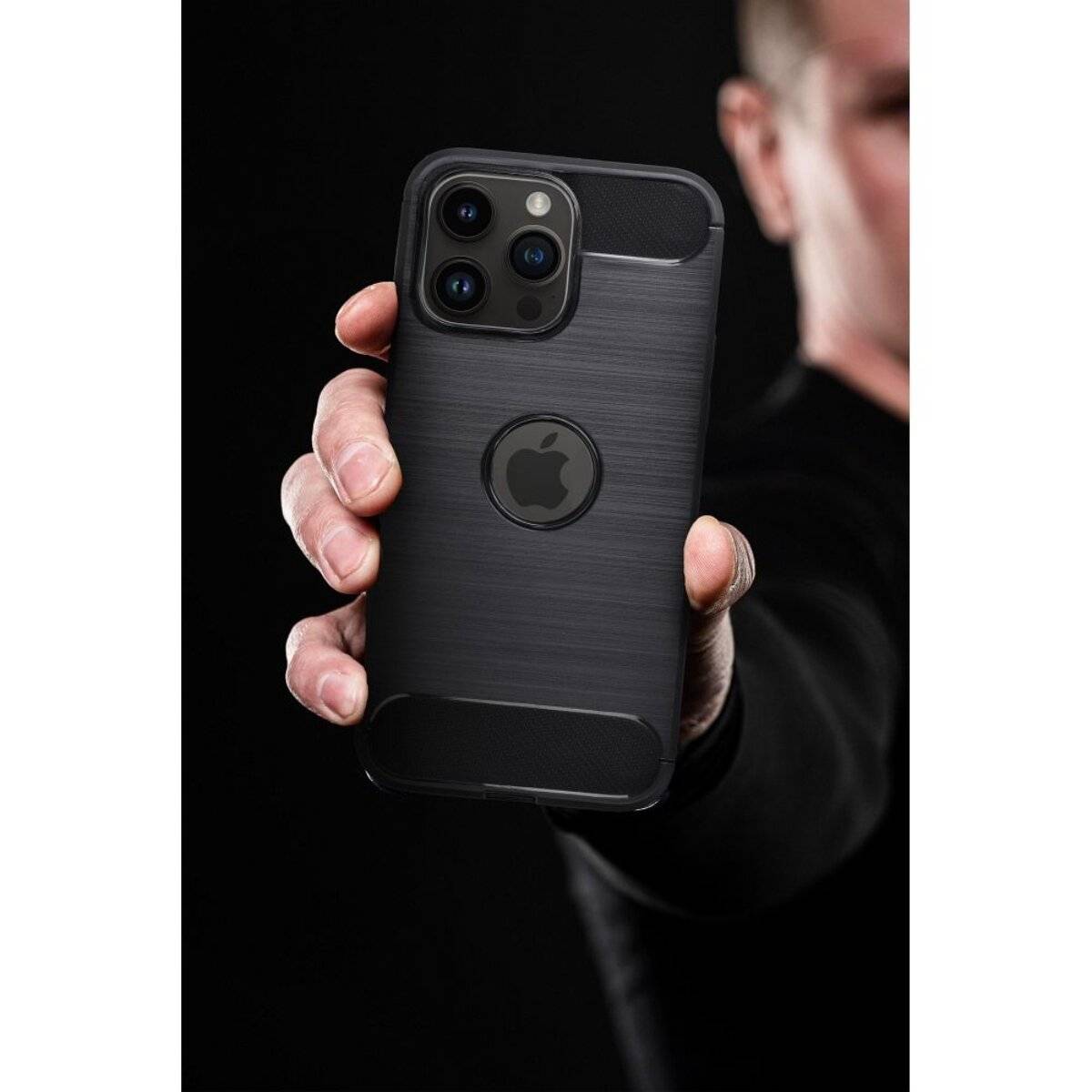 Carbon Case Smartphone-Hülle Handyhülle Bumper kompatibel mit iPhone 17