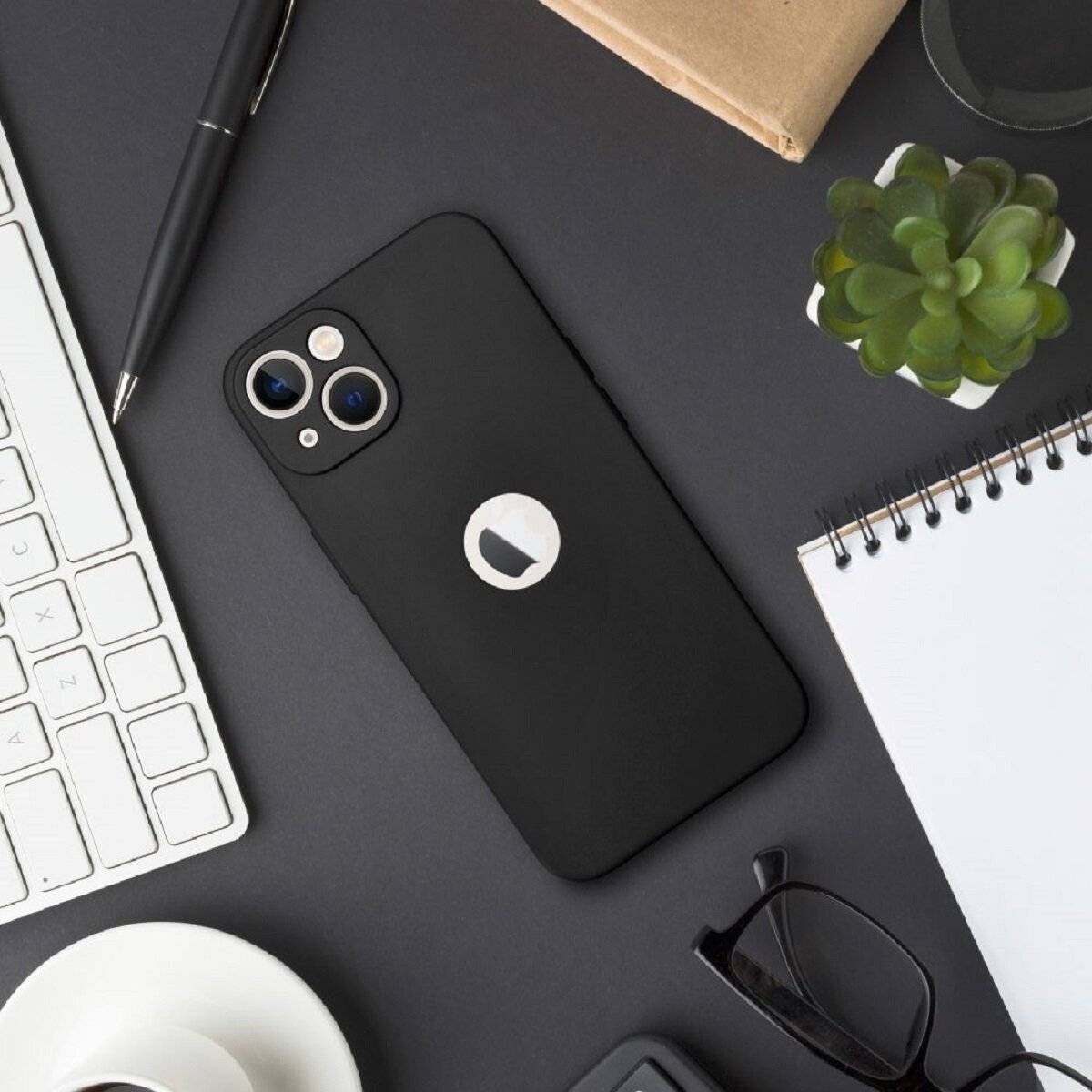 Soft Case – klassische Silikon-Schutzhülle mit mattem Finish kompatibel mit iPhone 17 Schwarz