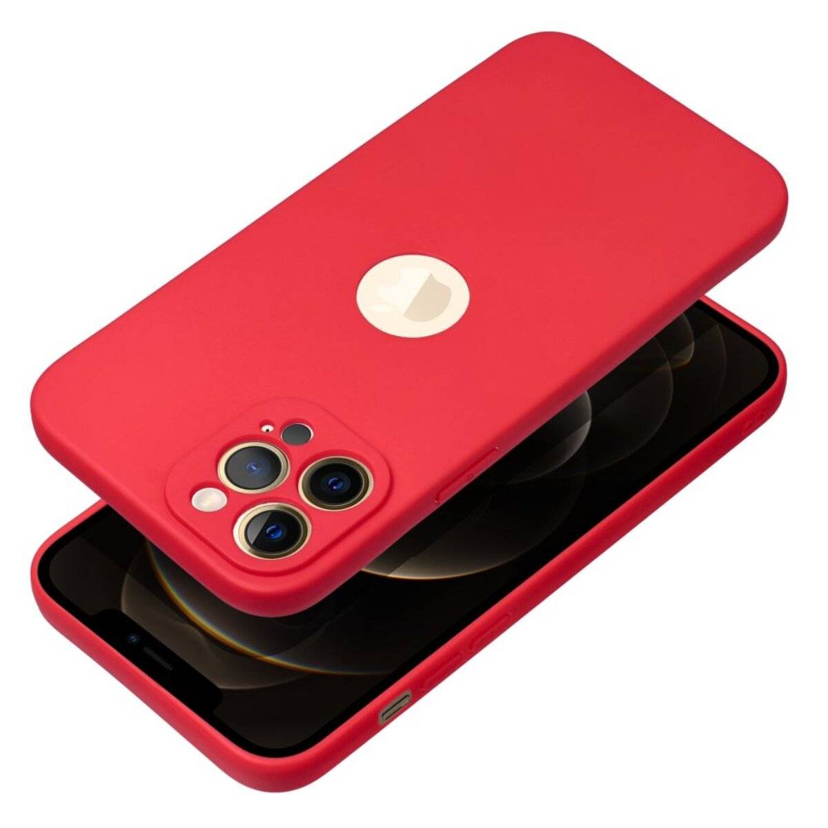 Soft Case – klassische Silikon-Schutzhülle mit mattem Finish kompatibel mit iPhone 17 Pro Rot