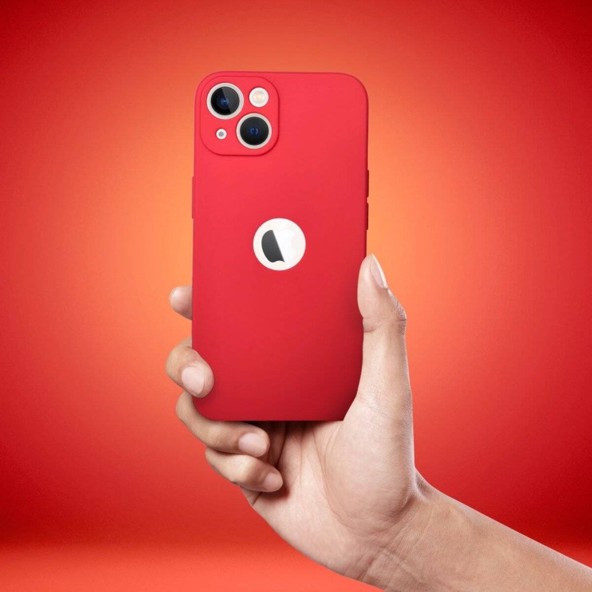 Soft Case – klassische Silikon-Schutzhülle mit mattem Finish kompatibel mit iPhone 17 Rot