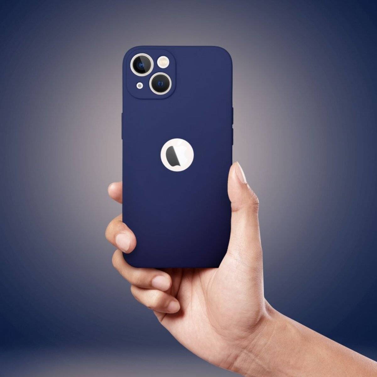 Soft Case – klassische Silikon-Schutzhülle mit mattem Finish kompatibel mit iPhone 17 Dunkelblau