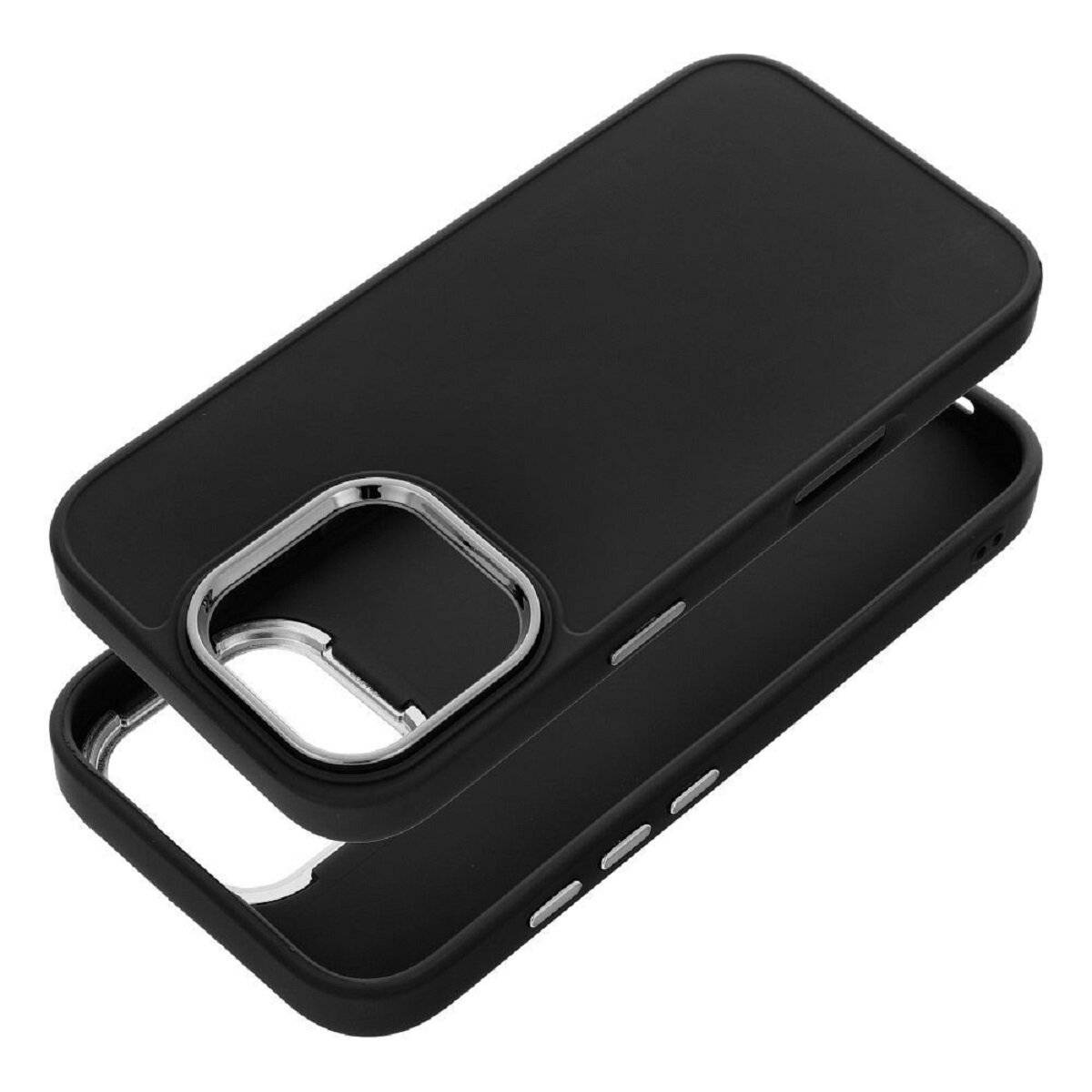 Frame Case – elegante Schutzhülle mit verstärktem Kamerarahmen Bumper kompatibel mit iPhone 17 Schwarz