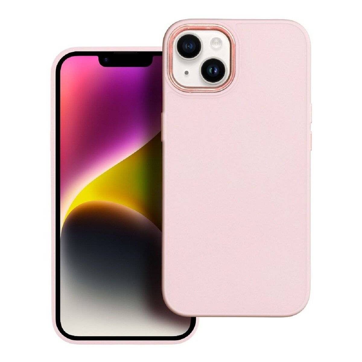 Frame Case – elegante Schutzhülle mit verstärktem Kamerarahmen Bumper kompatibel mit iPhone 17 Rosa