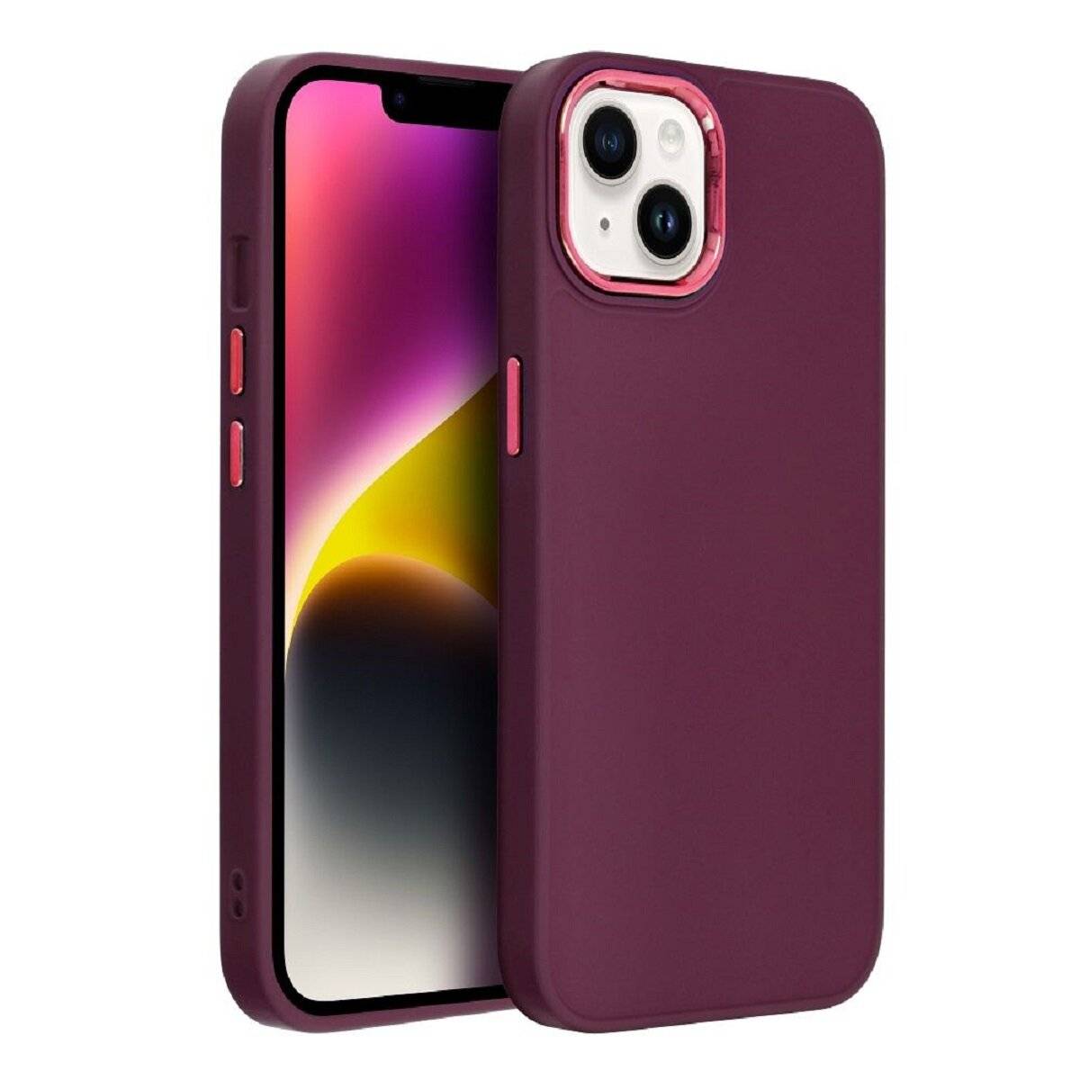 Frame Case – elegante Schutzhülle mit verstärktem Kamerarahmen Bumper kompatibel mit iPhone 17 Lila