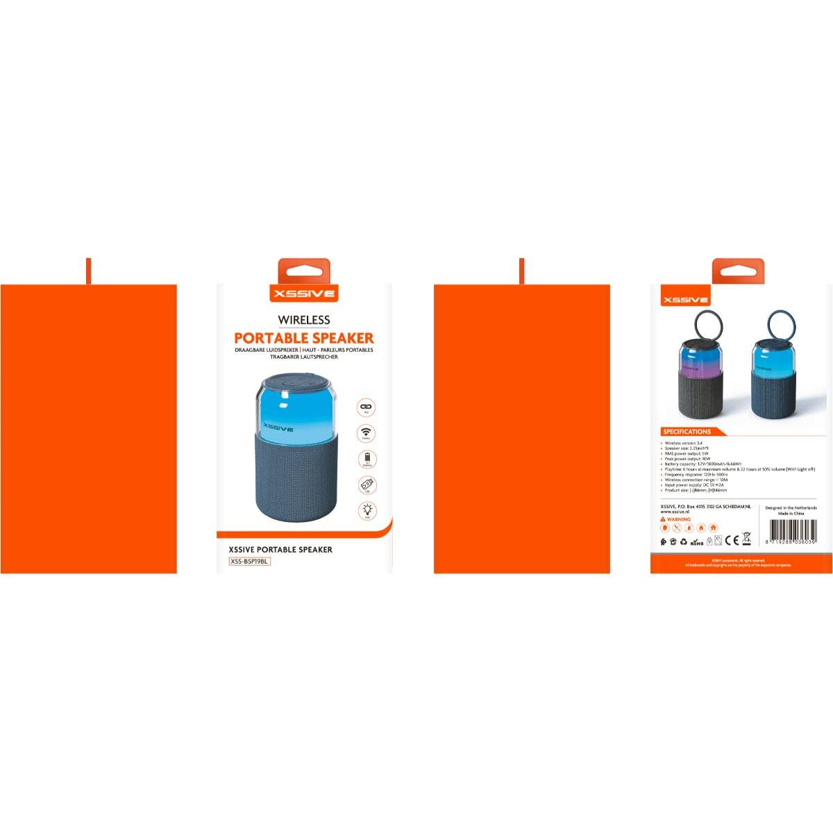 Xssive Tragbarer Wireless Lautsprecher – Mobiler Bluetooth Speaker Blau