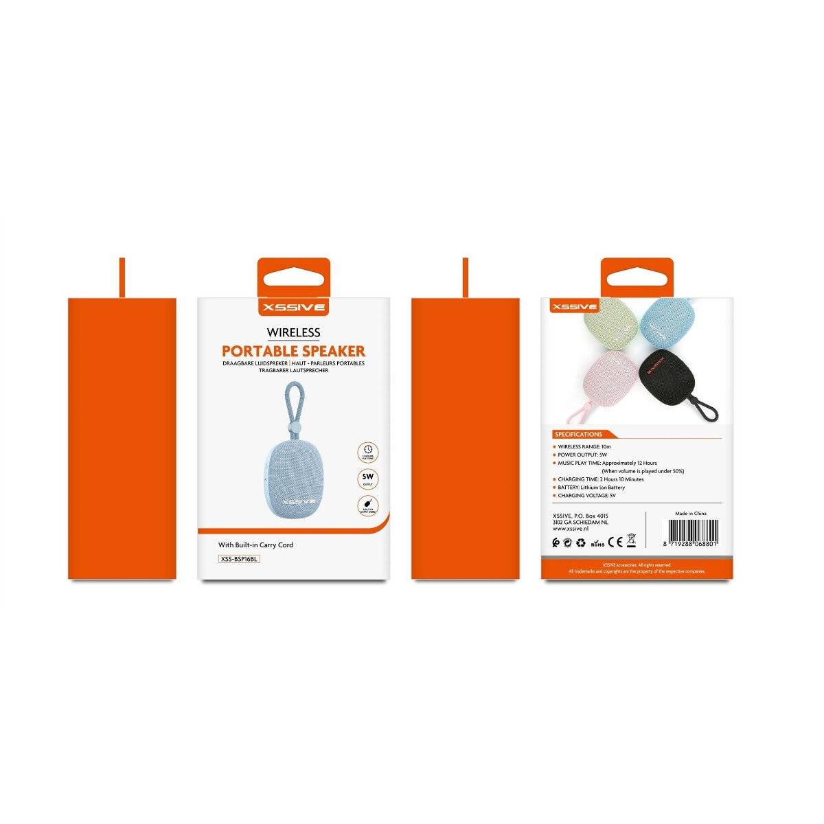 Xssive Tragbarer Wireless Lautsprecher – Mobiler Bluetooth Speaker Blau