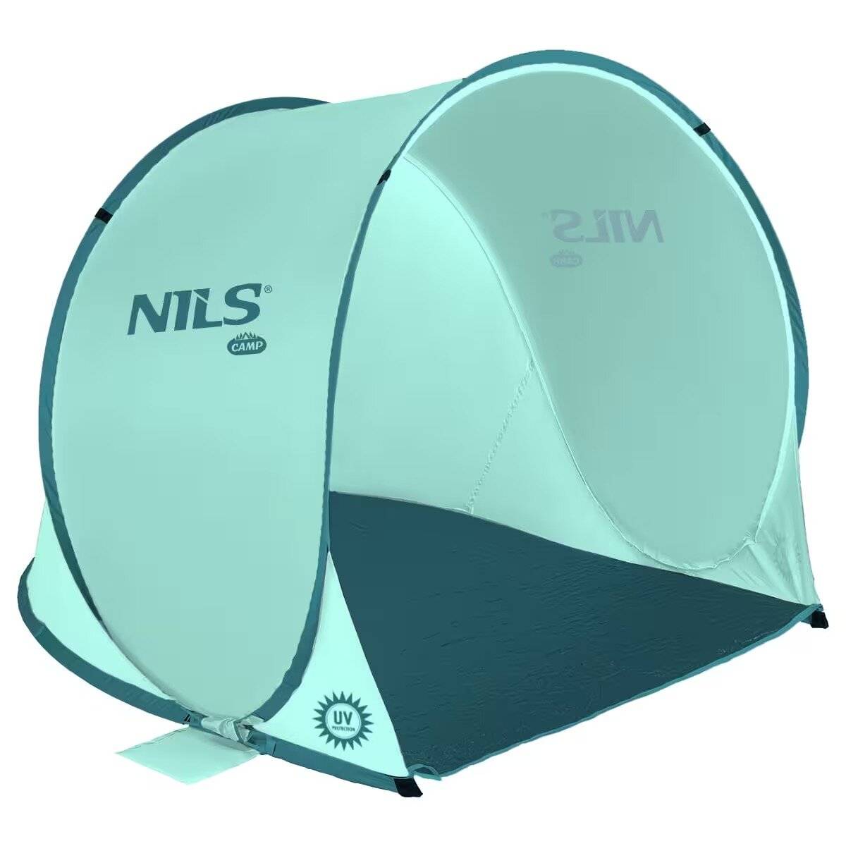 NILS CAMP Strandzelt NC3173 – Pop-Up Zelt mit UV-Schutz und Tragetasche Mintgrün