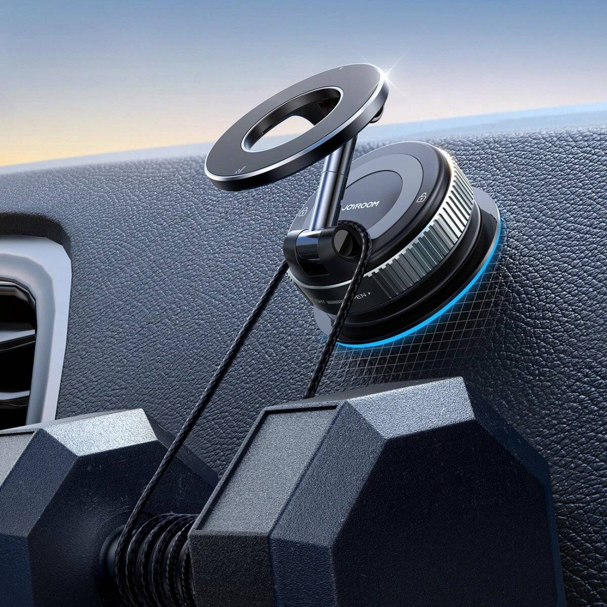 Joyroom JR-ZS501 Magnetische Autohalterung Kompatibel mit MagSafe für Armaturenbrett – Dunkelgrau