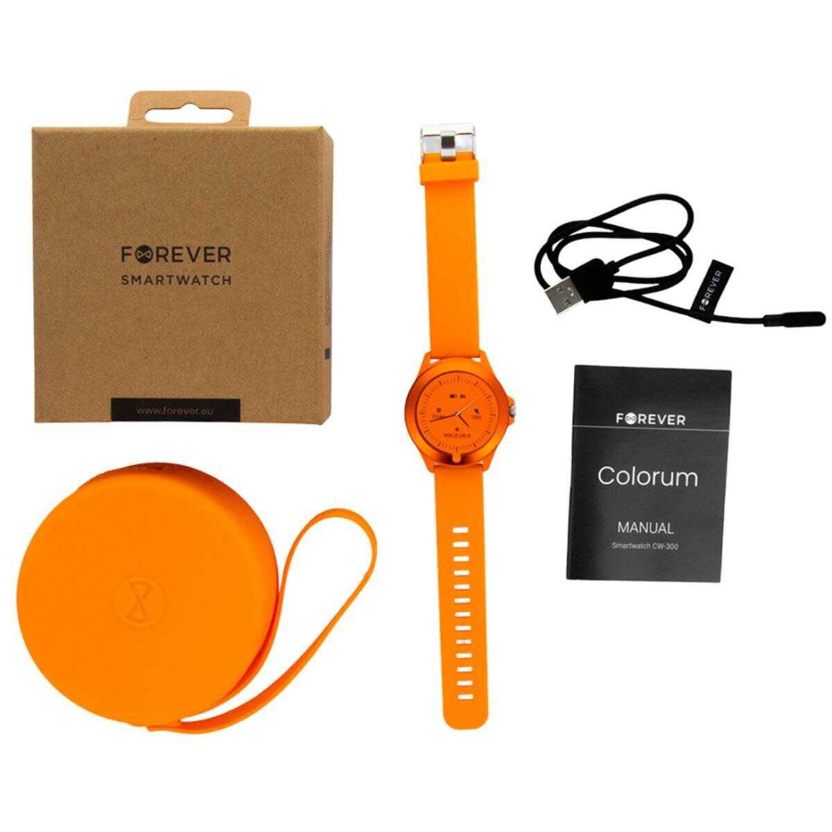 Colorum CW-300 Smartwatch 1,22" IPS 200 mAh Orange