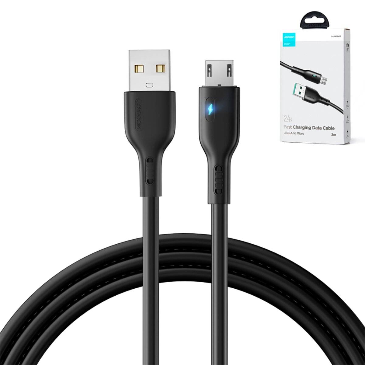 Joyroom Premium Series A13 USB-A/Micro-USB Kabel 2,4A 2 m – Schwarz