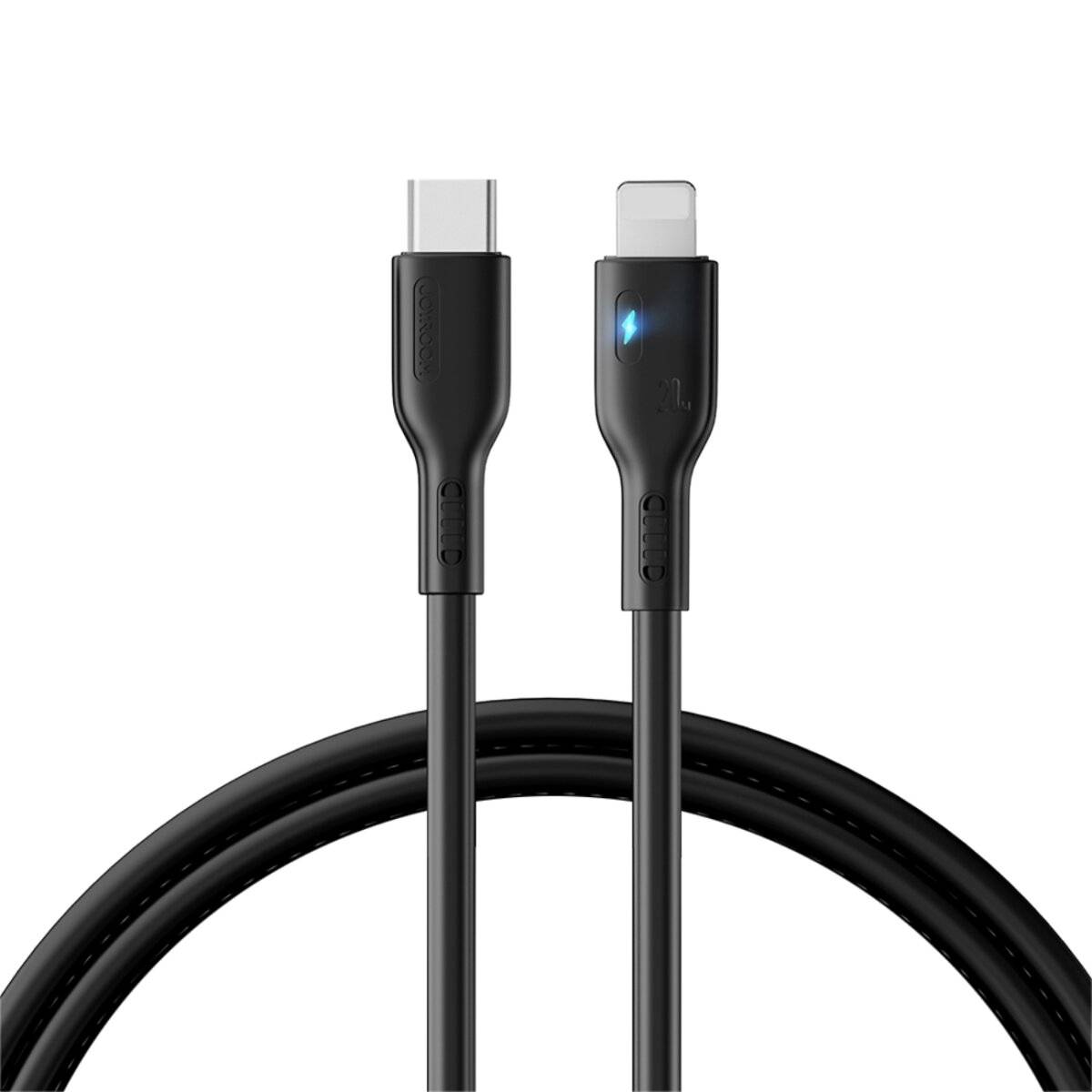 Joyroom Premium Series A13 Lightning / USB-C Kabel 20W 1,2 m Schwarz mit LED-Anzeige