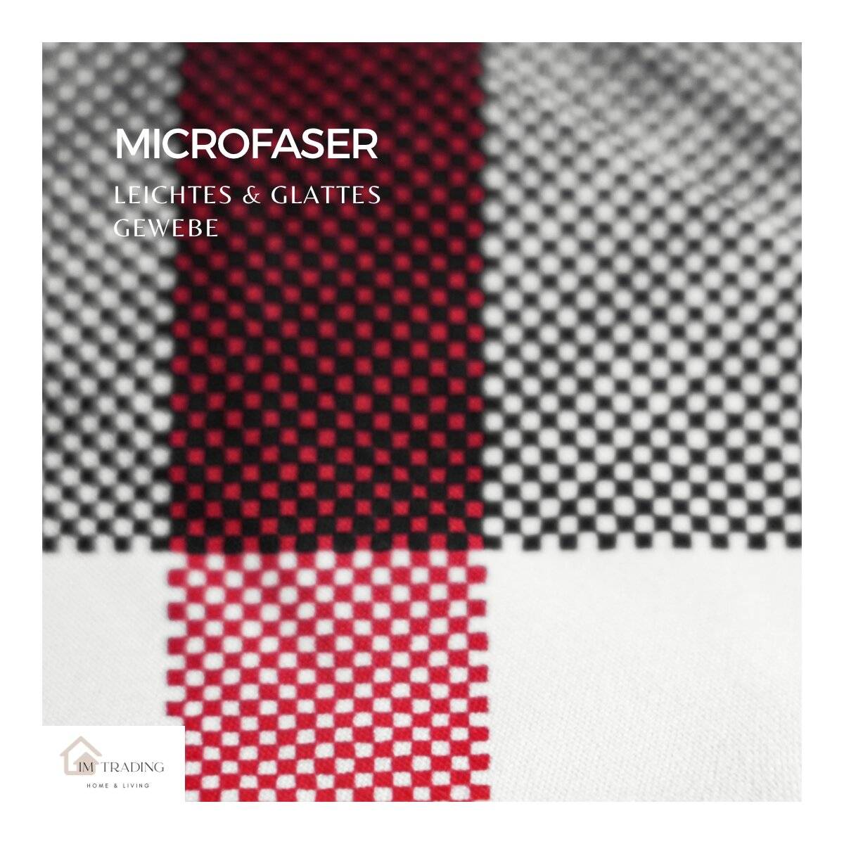 Mikrofaser-Partnerbettwäsche mit Herzmotiv - 2er Set mit Reißverschluss