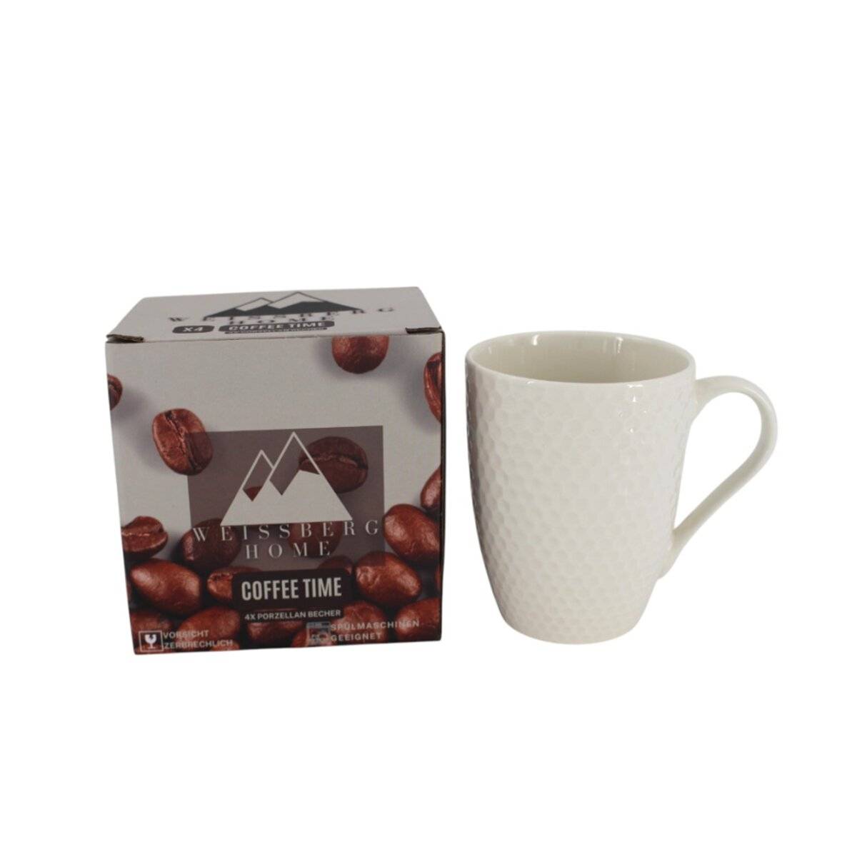 Weissberg 2-tlg. Kaffeebecher aus hochwertigem Porzellan - 350 ml