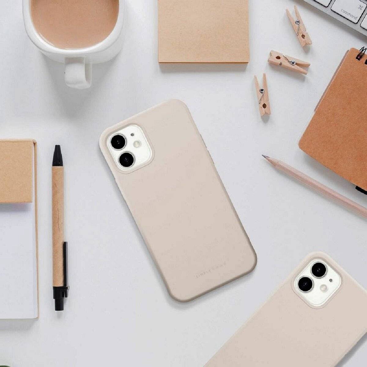 Bumper Elegante Pastell Handyhülle stylisch Schutzhülle kompatibel mit iPhone 17 Aqua Weiß