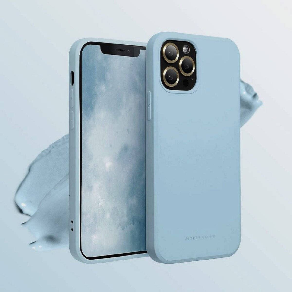 Bumper Elegante Pastell Handyhülle stylisch Schutzhülle kompatibel mit iPhone 17 Air Himmelblau
