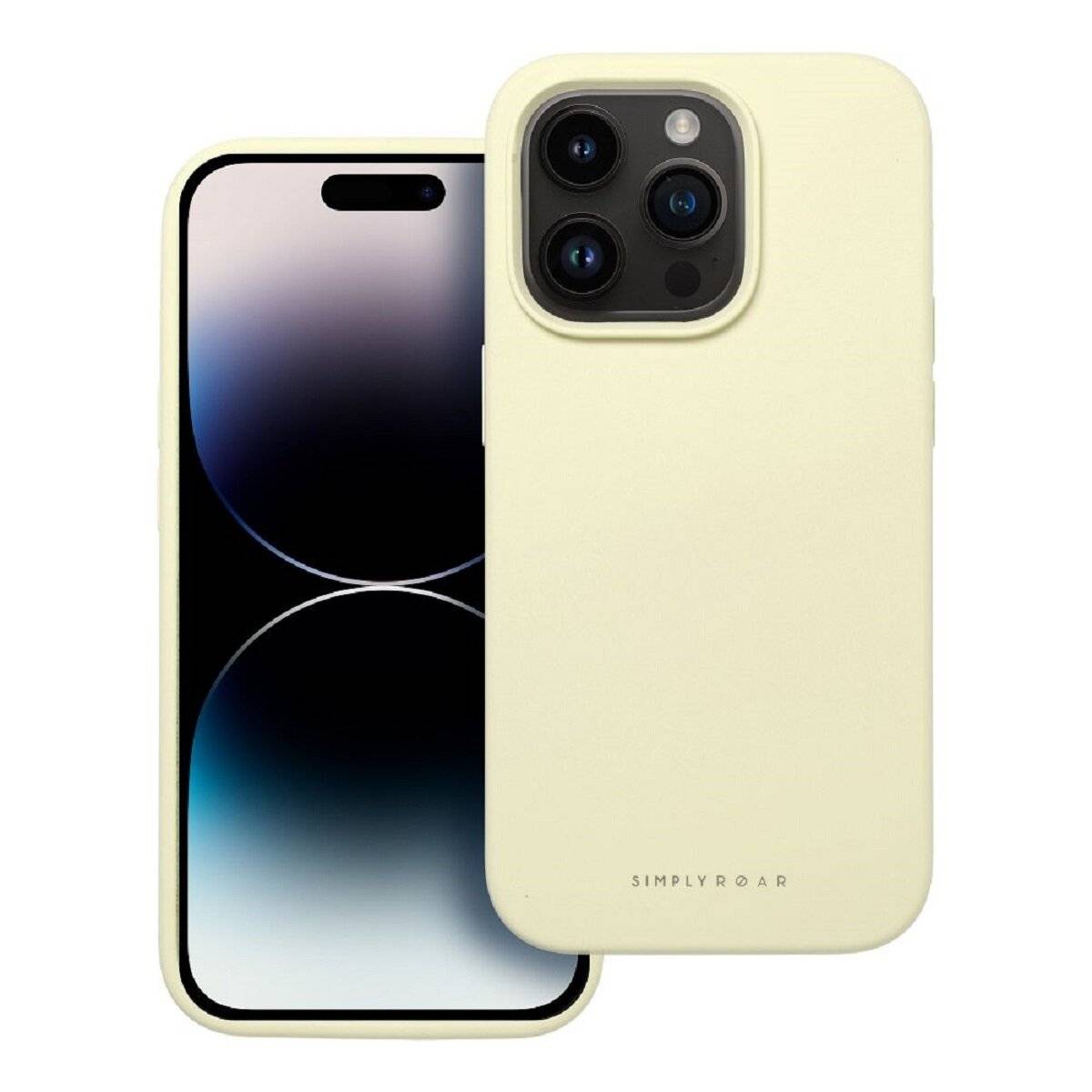 Hochwertige Silikon Handyhülle Bumper kompatibel mit iPhone 17 Gelb