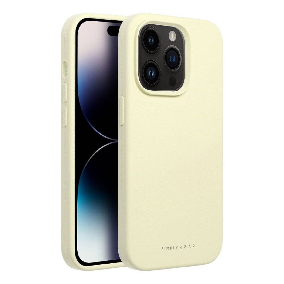 Hochwertige Silikon Handyhülle Bumper kompatibel mit iPhone 17 Gelb