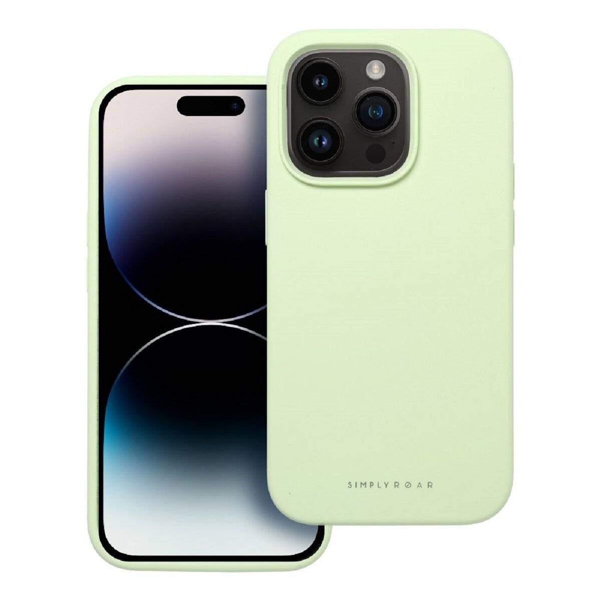 Hochwertige Silikon Handyhülle Bumper kompatibel mit iPhone 17 Grün