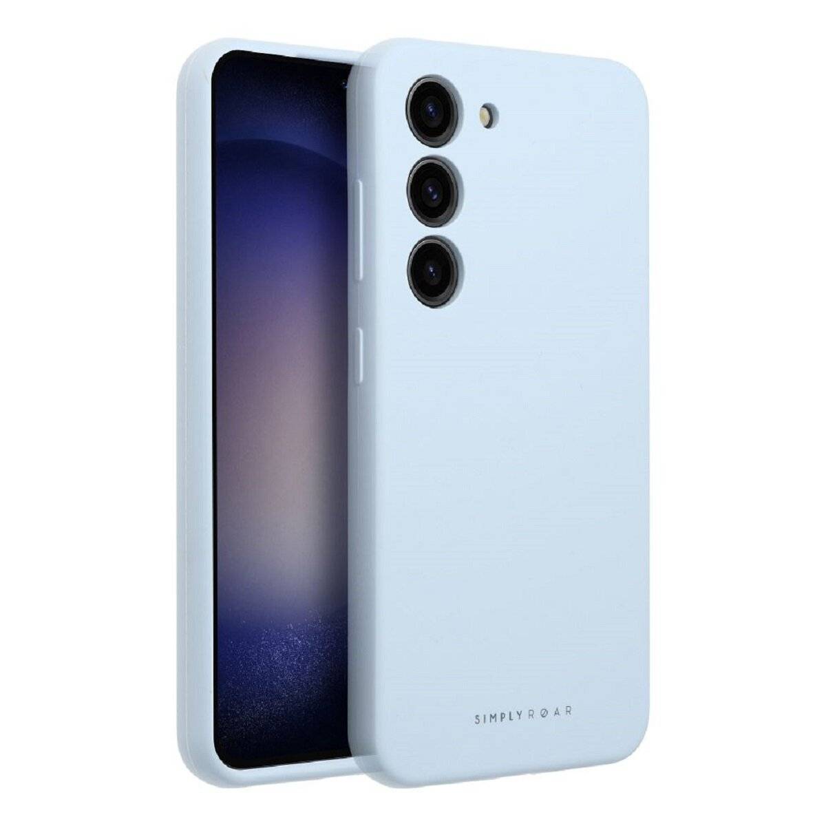 Hochwertige Silikon Handyhülle Bumper kompatibel mit iPhone 17 Blau