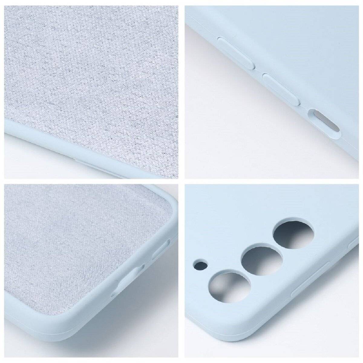 Hochwertige Silikon Handyhülle Bumper kompatibel mit iPhone 17 Blau