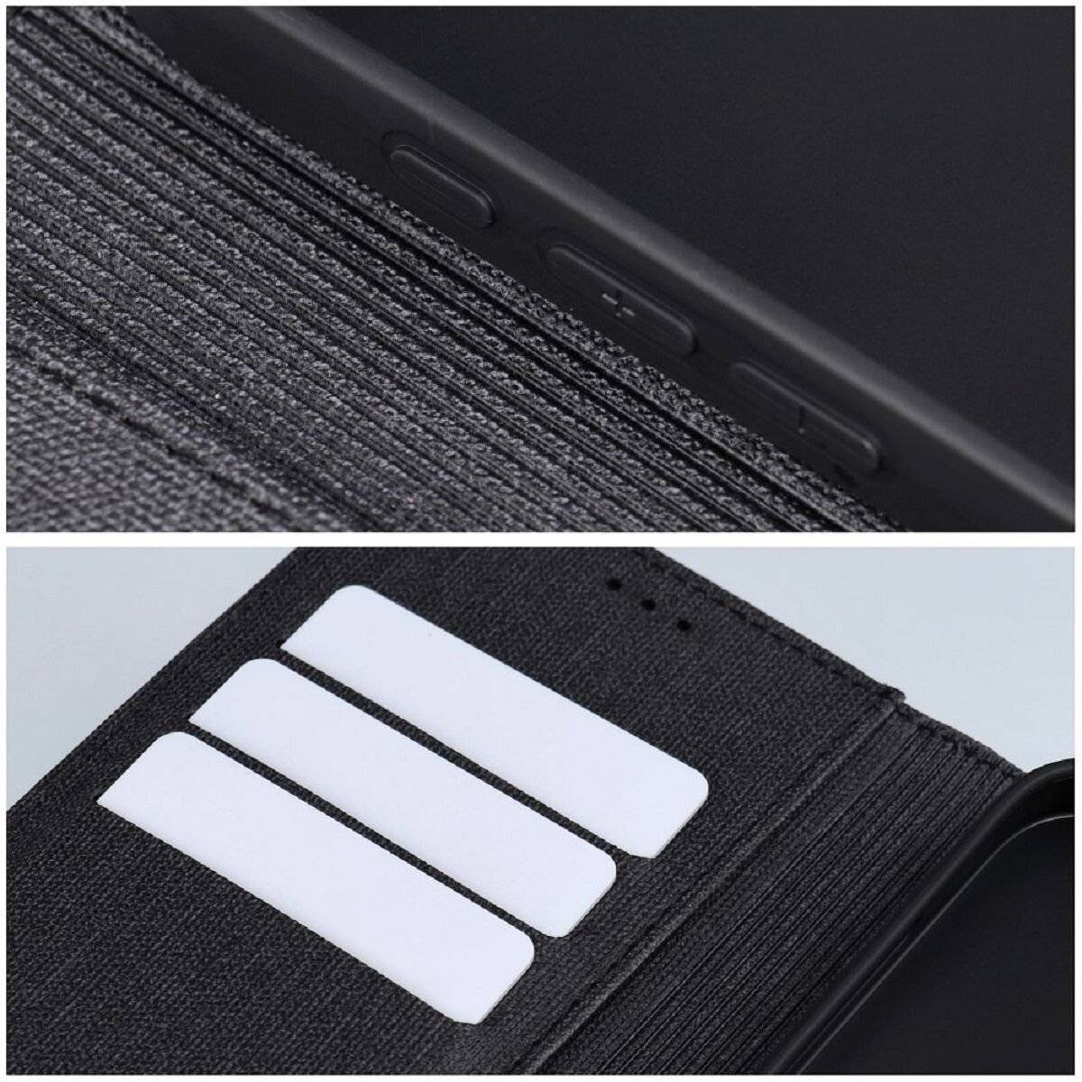 Handyhülle mit Kartenfach & TV-Standfunktion Schutzhülle kompatibel mit iPhone 17 Schwarz