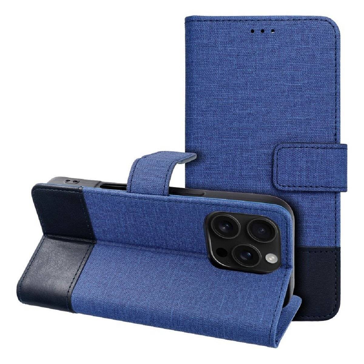 Handyhülle mit Kartenfach & TV-Standfunktion Schutzhülle kompatibel mit iPhone 17 Dunkelblau