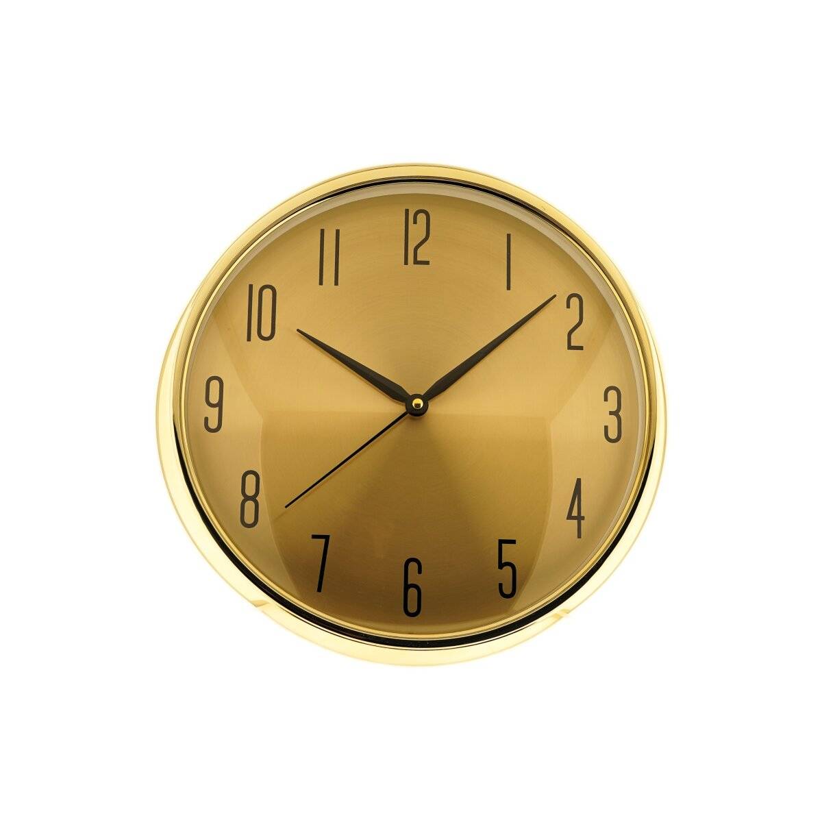 Moderne Wanduhr ø35 x 9 cm,- Quarzwerk, Analog in 12-Stunden-Anzeige Gold