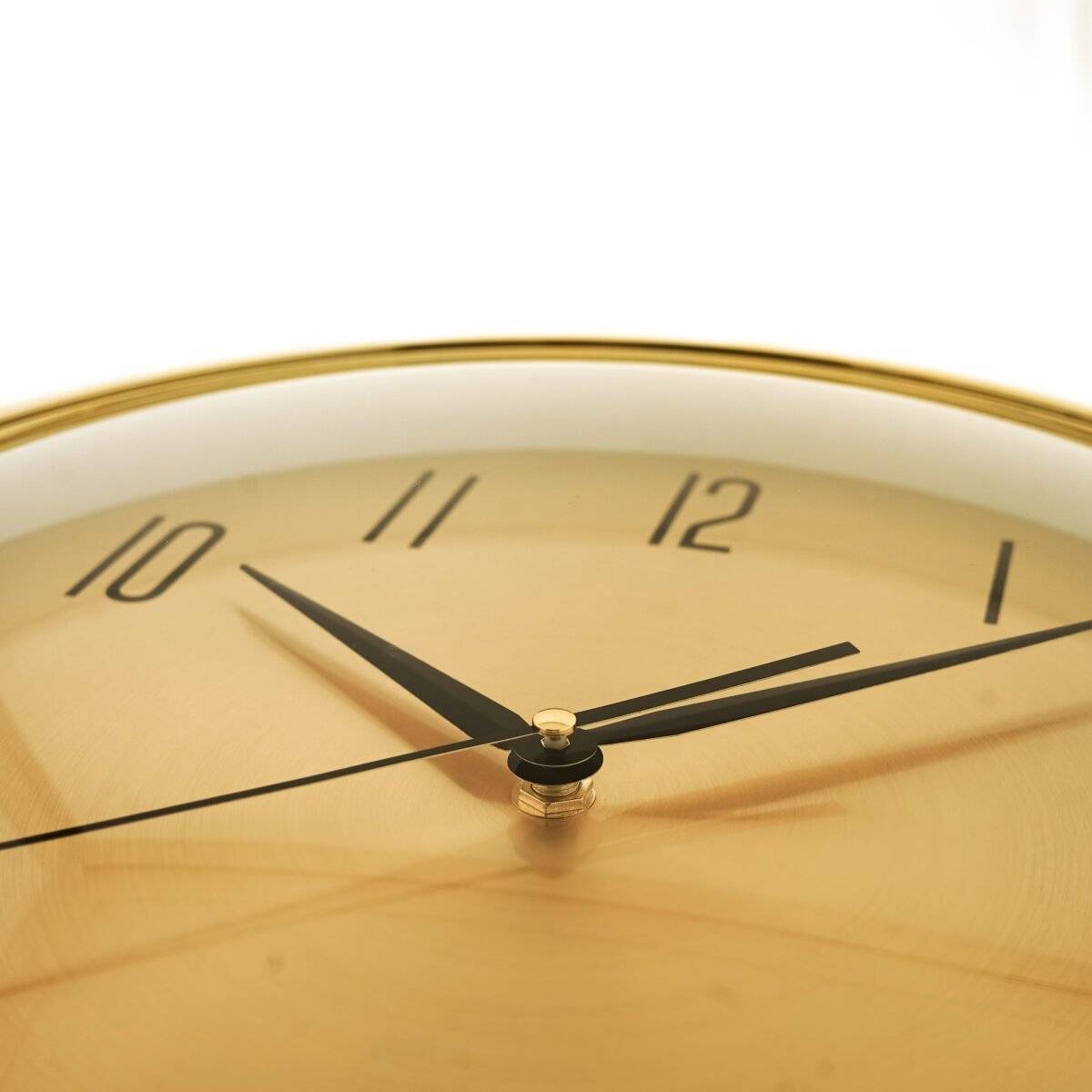 Moderne Wanduhr ø35 x 9 cm,- Quarzwerk, Analog in 12-Stunden-Anzeige Gold