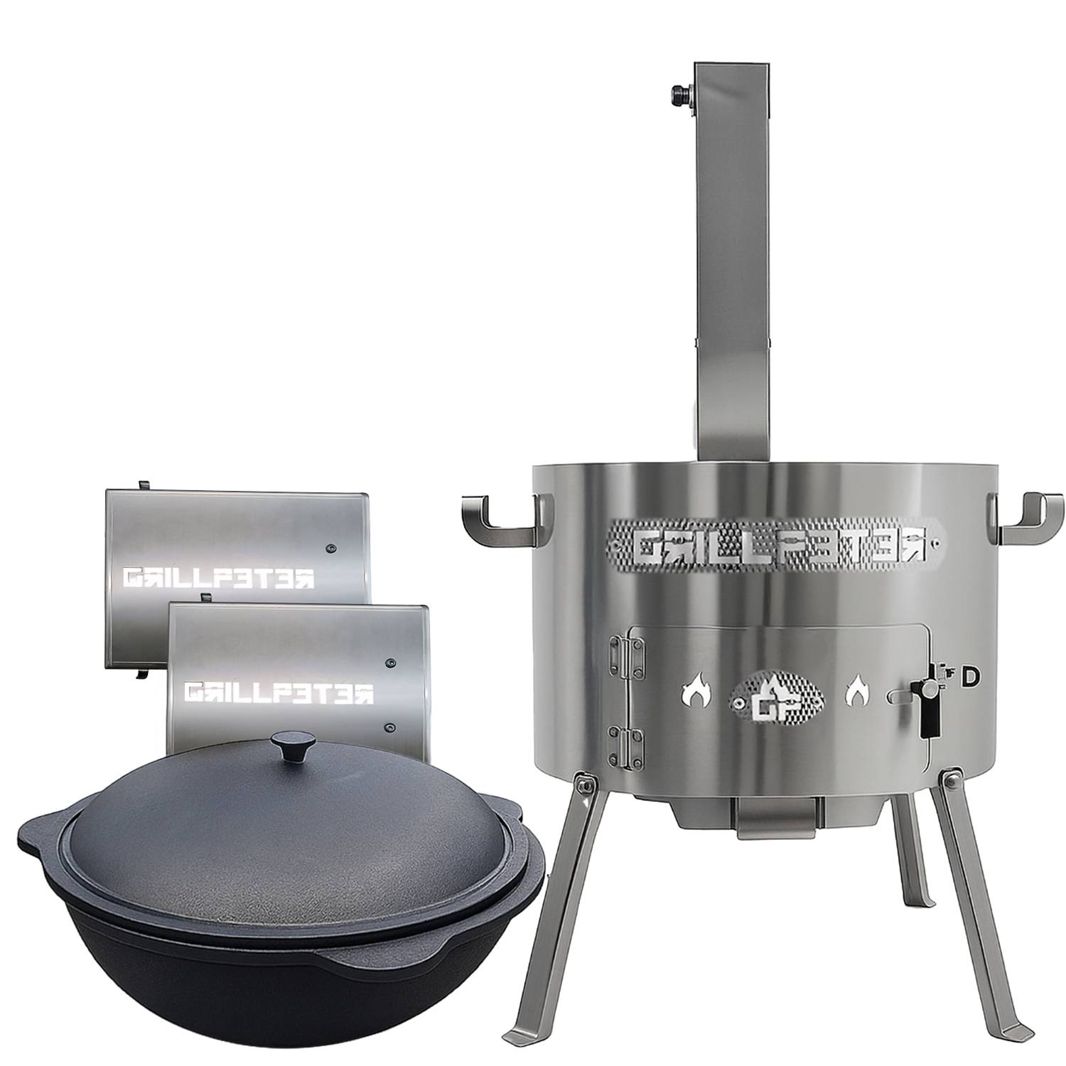 Utschak Timur Ø50 cm Ablageset und Kazan 22L