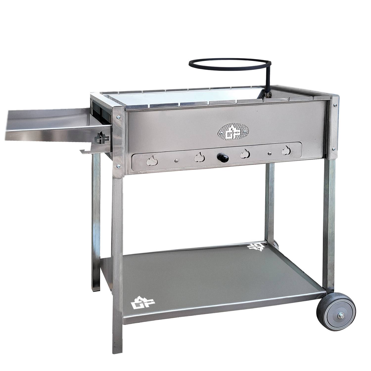 Mangal Batyr Deluxe 60 Schaschlikgrill mit Ablage und Topfhalter