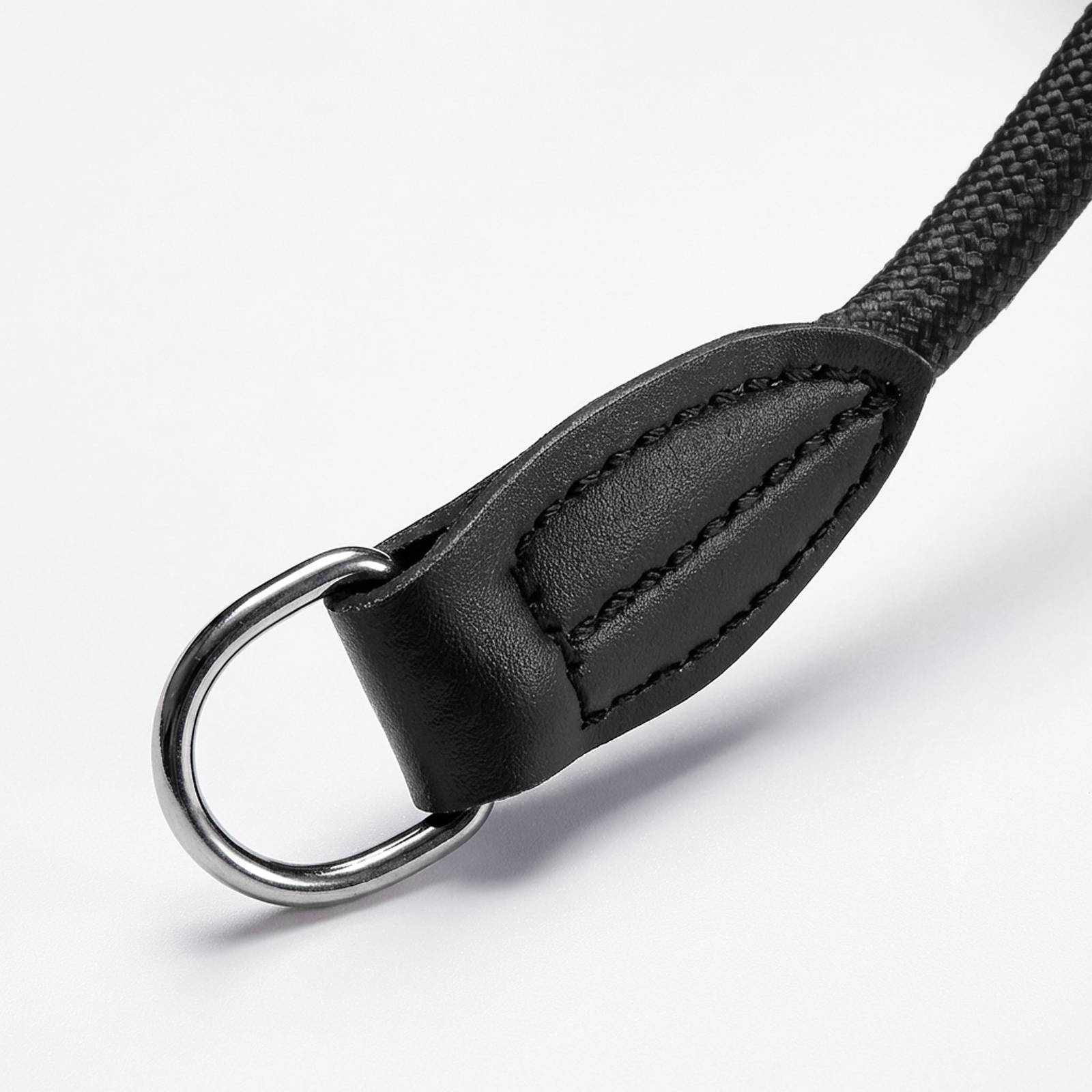 lionto Zugstopp-Halsband, verstellbar & leicht, Retrieverhalsband aus Nylon mit Stoppring, Länge 50 cm, Durchmesser 1 cm, schwarz