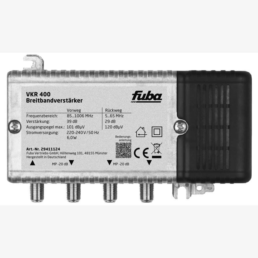 Fuba VKR 400 – Bidirektionaler Breitbandverstärker für Hausverteilanlagen - BK-Verstärker 39dB mit Pegelsteller