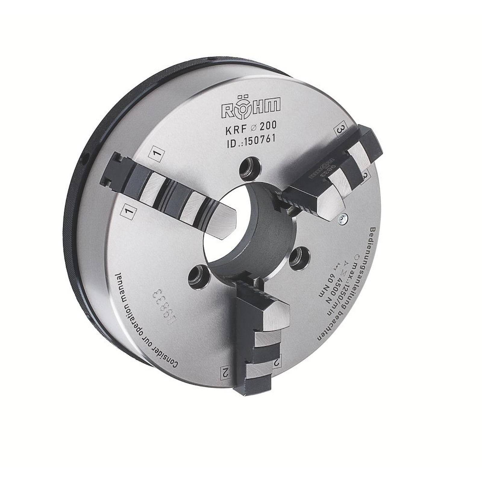Röhm KRF 125, 3-Backen, mit Spannstift, Zylindrische Zentrieraufnahme, Gusskörper - 150757