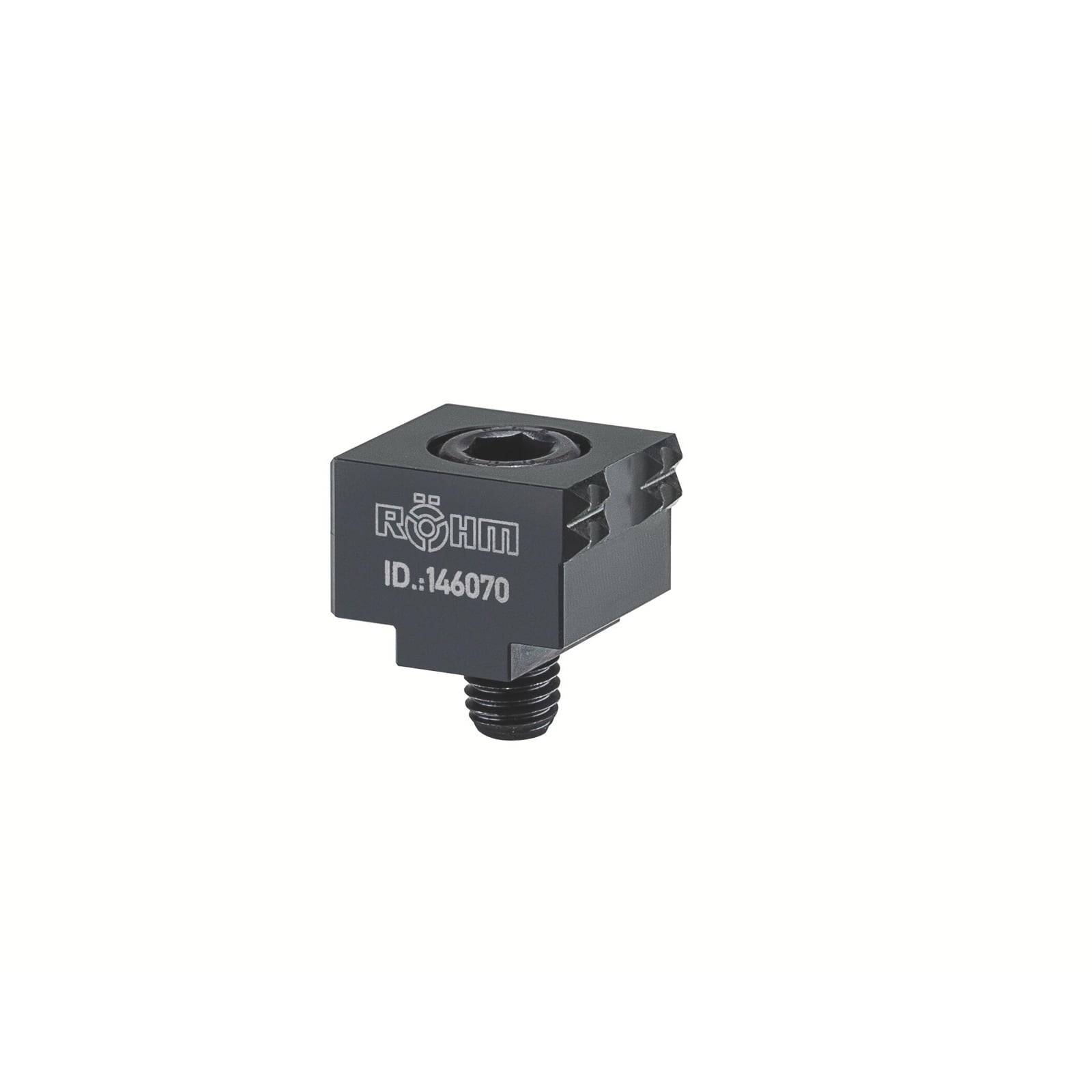 Eine schwarze mechanische Komponente mit der Bezeichnung „Röhm ID:146070