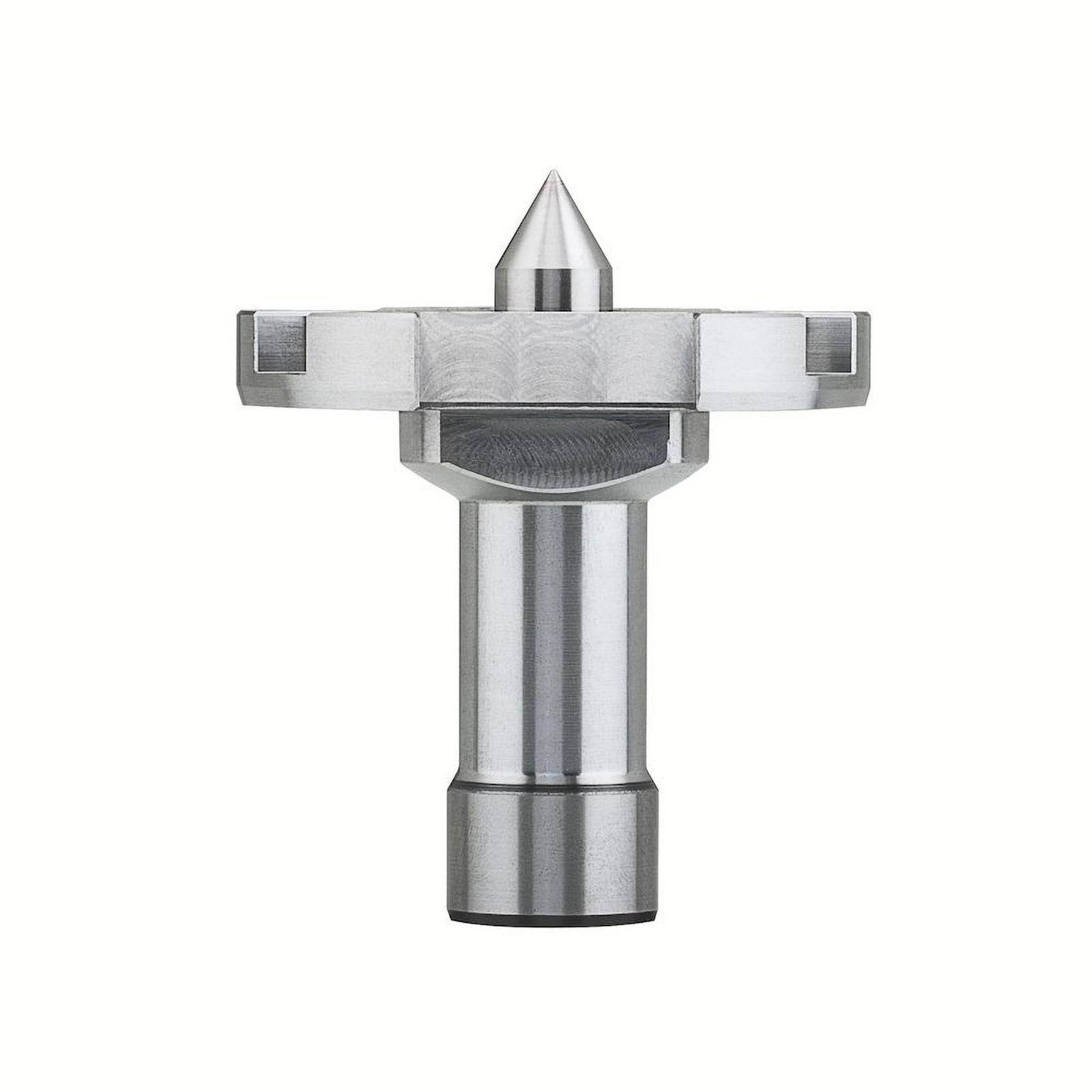 Ein silberfarbenes, zylindrisches Metallinstrument mit einer spitzen Spitze und einer breiten kreisförmigen Basis, wahrscheinlich für industrielle Bearbeitungs- oder Fertigungsaufgaben verwendet.