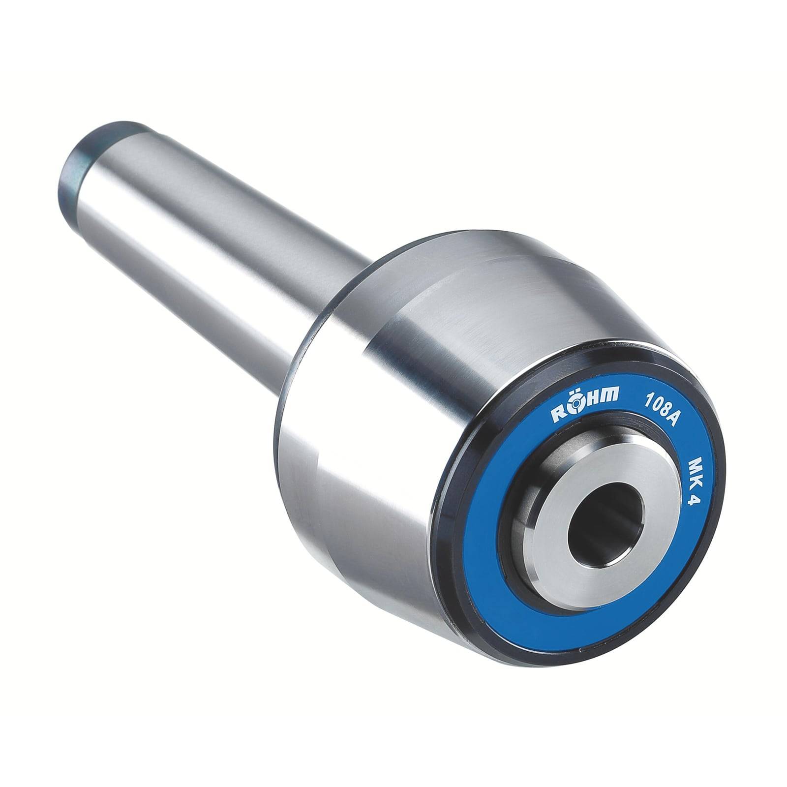Ein Metallwerkzeugspindel mit der Bezeichnung „Röhm MK4 108A