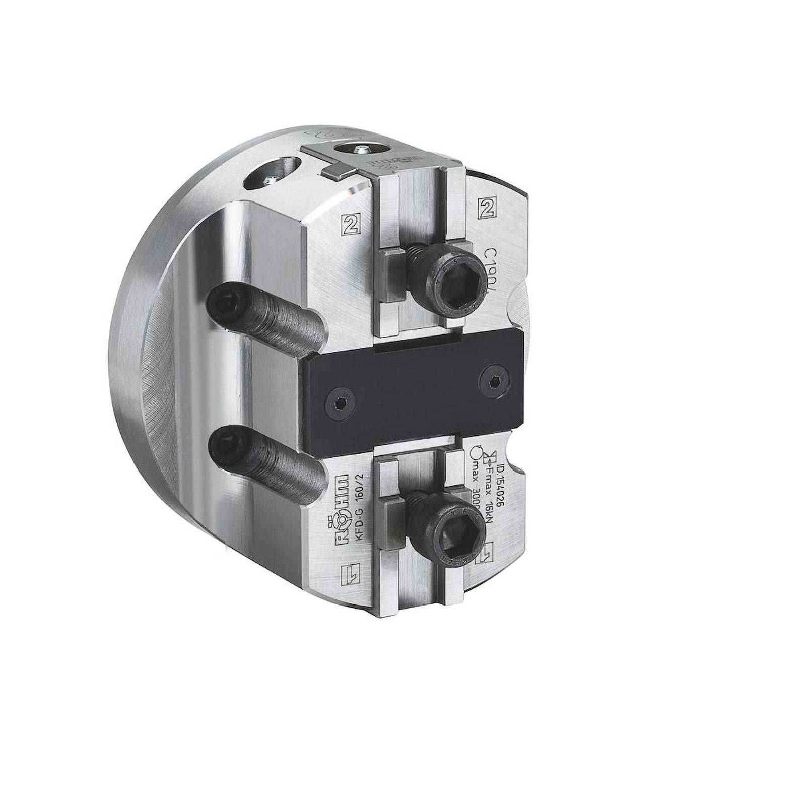 Röhm Kraftspannfutter KFD-G 125, 2-Backen, großer Backenhub, Zylindrische Zentrieraufnahme - 154025