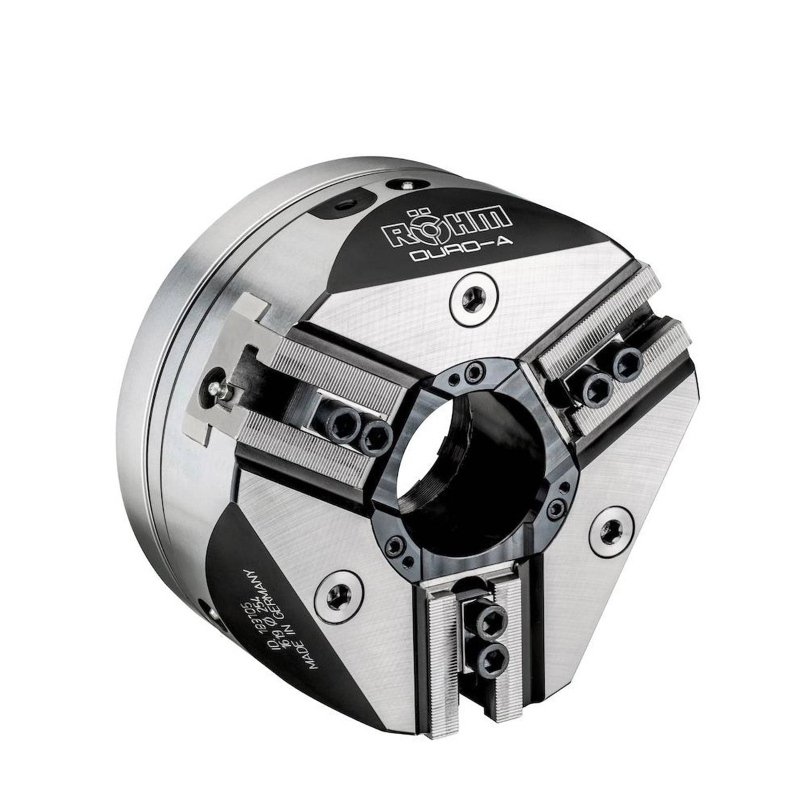 Dreibackenfutter aus Metall für Drehmaschinen, gekennzeichnet mit „Röhm Duro-A
