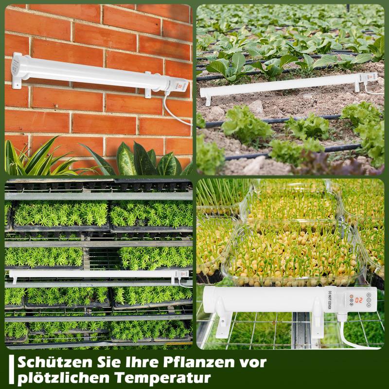 Gewächshausheizung 120W Elektrische Stabheizung für Gewächshäuser IP44 Stabheizung Weiß