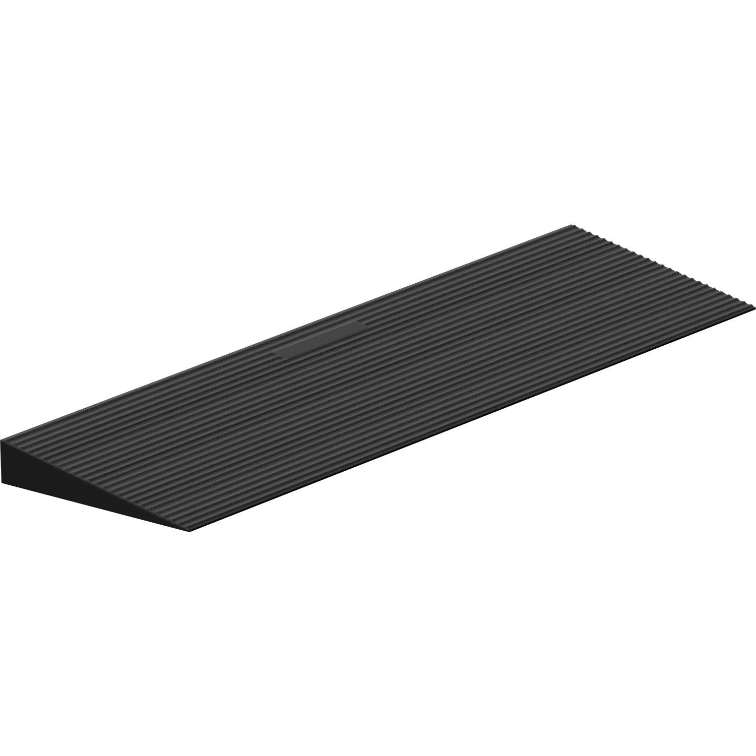 Gummi Türschwellenrampe 90 x 14 x 1.5 cm, max. 1T Tragkraft, Rutschfest Schwellenrampe für Rollstuhl & Rollator, Bordsteinrampe kürzbar
