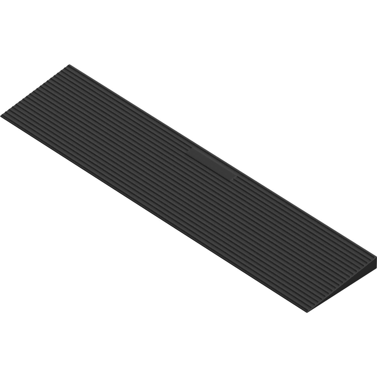 Gummi Türschwellenrampe 90 x 20 x 3 cm, max. 1T Tragkraft, Rutschfest Schwellenrampe für Rollstuhl & Rollator, Bordsteinrampe kürzbar