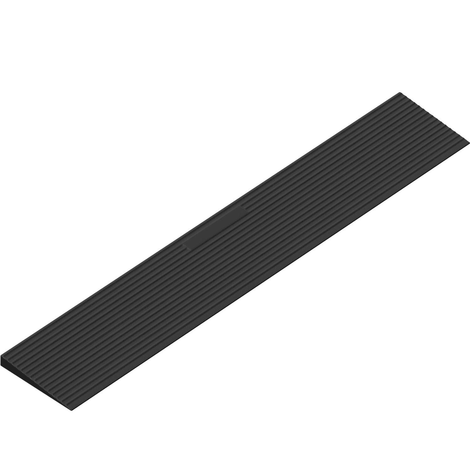 Gummi Türschwellenrampe 90 x 20 x 4 cm, max. 1T Tragkraft, Rutschfest Schwellenrampe für Rollstuhl & Rollator, Bordsteinrampe kürzbar