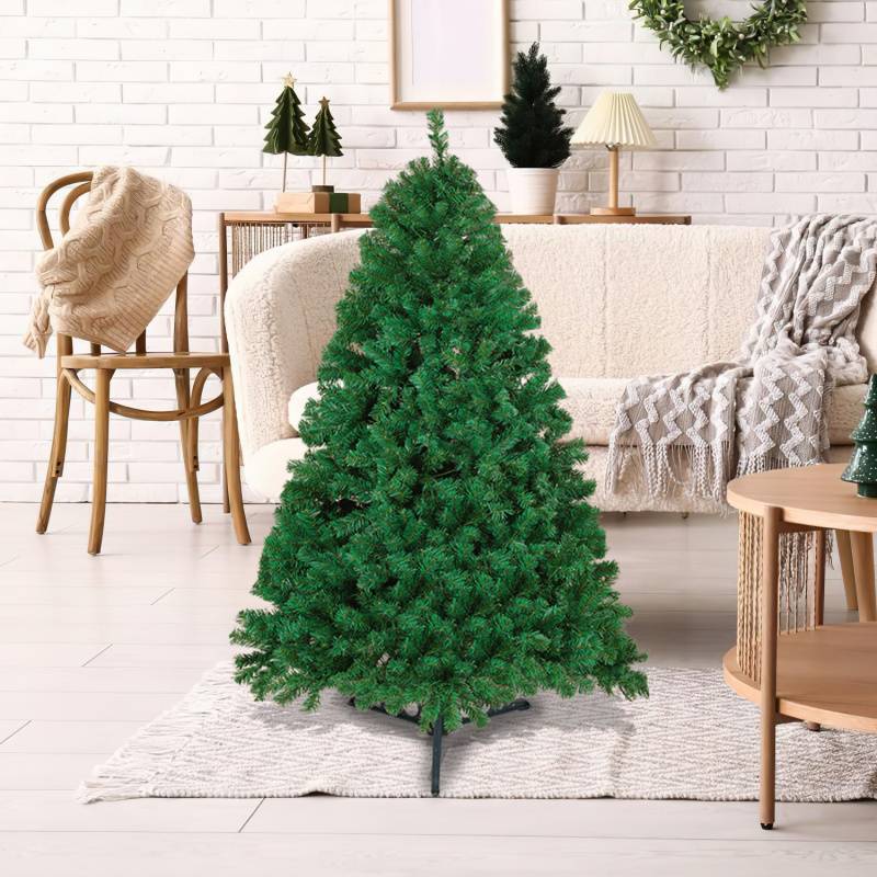 120cm Künstlicher Weihnachtsbaum Tannenbaum, PVC Nadeln ständer & Klappsystem Christbaum Grün